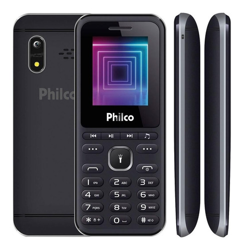 Celular Philco Dual Chip Tela De 1.77 Pce01 2g Rádio Fm Cor Preto