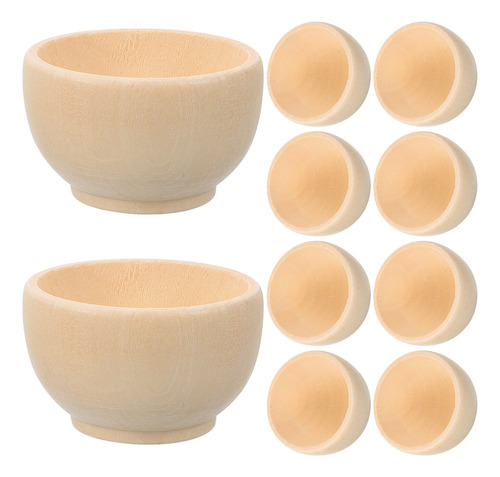 Cuencos De Madera Para Manualidades, 10 Unidades, Cuencos De