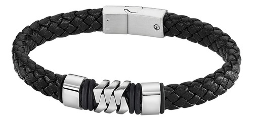 Pulsera Lotus Style Men Basic Negro Hombre Diámetro 11 Cm Largo 21 Cm