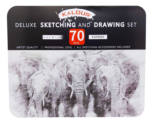 Kalour Sketching Set Lapices Dibujo Profesional 70 Piezas