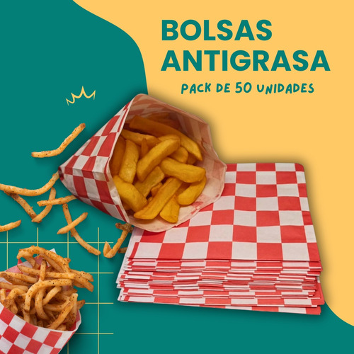 Bolsas Antigrasa Para Papas Fritas-nuggets-empanas