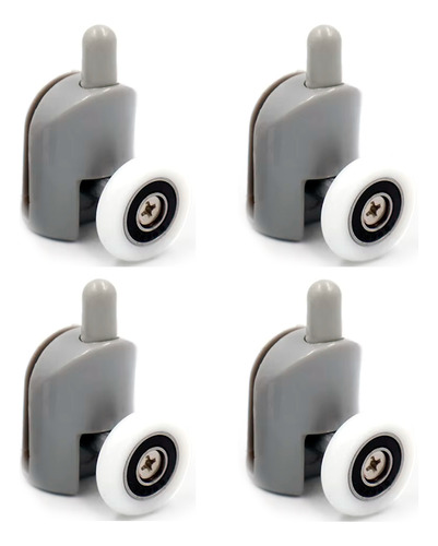 Rueda Simple Inferior X4 Inomax Para Mampara Corrediza De Box De Ducha, Recta O Curva, Vidrios De 4 A 6 Mm