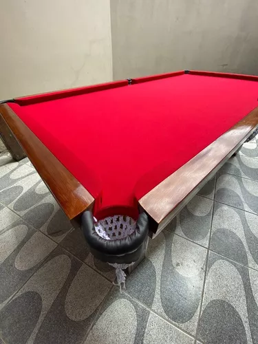 Mesa de Sinuca Bilhar Snooker Engers RM1 - Tampo de Pedra – 1,12 x 1,95 -  Tecido Beterraba no Shoptime
