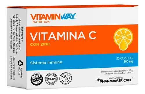 Vitamin Way Kit X2 Vitamina C Con Zinc Sistema Inmune 30c