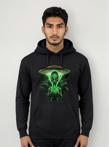 Sudadera Caballero Alien Verde