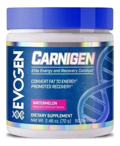 Evogen Carnigen 50 Servicios Carnitina Recovery Sabor Sandía