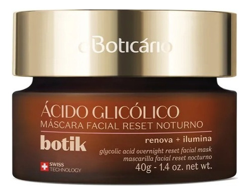 O Boticario Botik Mascara Facial Noite Acido Glicolico 40g