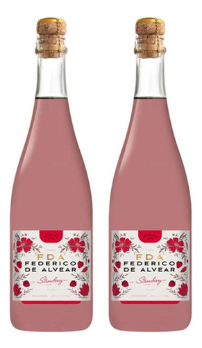 Pack X2u Espumante Federico De Alvear Strawberry 750 Ml