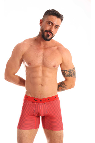Boxer Lazzy 1000 Rayas Rojo Narciso Underwear - Oferta!!