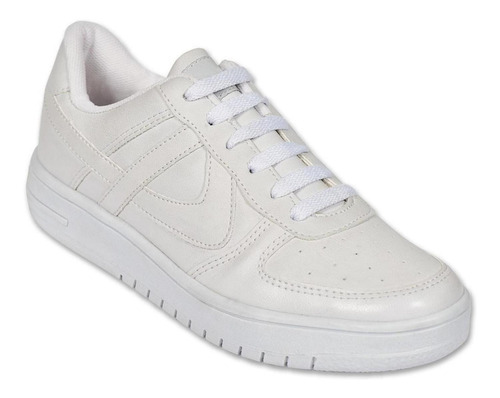 Calzado Dama Mujer Tenis Clasico Panam Tipo Piel Blanc Comod