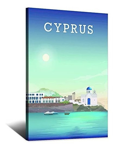 Pósteres - Xpfff Chipre Vintage Skyline City Travel Poster C