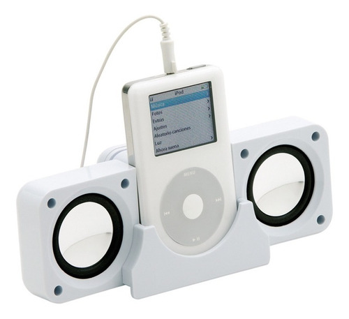 Parlante Con Soporte Para iPod - Cable Usb Y Salida De Audio