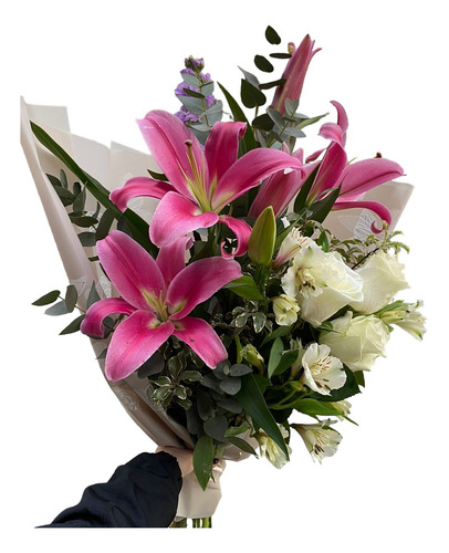 Ramo De Flores - Liliums Perfumados & Rosas