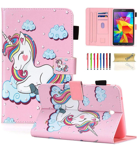 Funda Para Tablet Samsung Galaxy Tab 4 8.0 - Unicornio Rosa