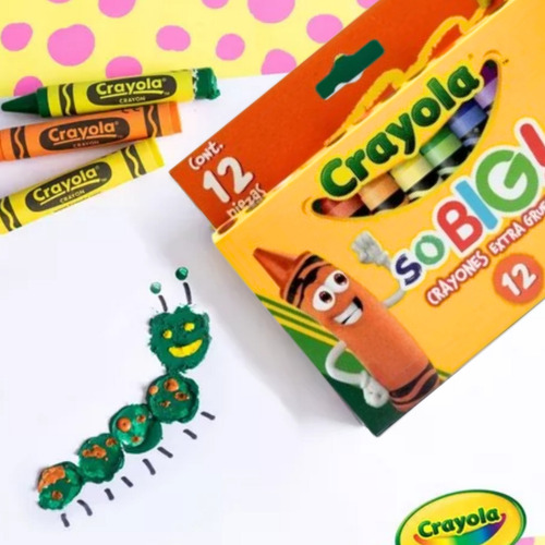 Crayola 12 Crayones Extra Gruesos So Big Original No Tóxico