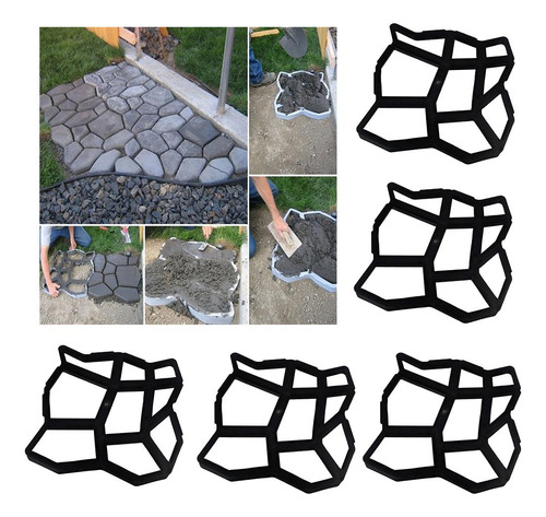 Molde De Pavimentación De De Entrada De Jardín De 5 Piezas