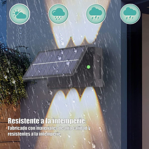 Imagen 2 de 6 de Lámpara Aplique De Pared Solar Tipo Lupa Para Exteriores