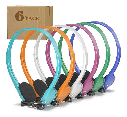 Auriculares Headphones Para Ninos Con Cable | 6 Piezas