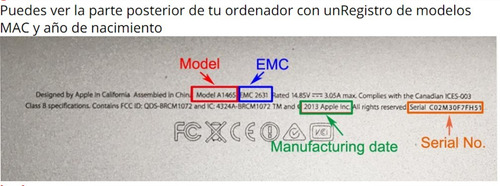 Imagen 5 de 5 de Disco Ssd 256gb Compatible 100% Pro/air A1398 1502 2013 2017