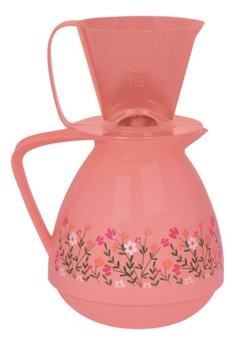 Garrafa Bule Térmico 650ml Decorado Café Chá P/ Presente Mor Cor Rosa-claro