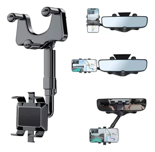 Soporte De Celular Universal Para Espejo Retrovisor Auto 360