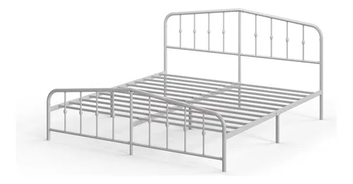 Base De Cama De Metal Blanca Heidi Zinus King 180x200x30cm