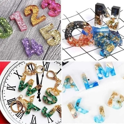 Imagem 8 de 9 de Molde Da Resina Epóxi De De Letras Do Silicone 152pcs