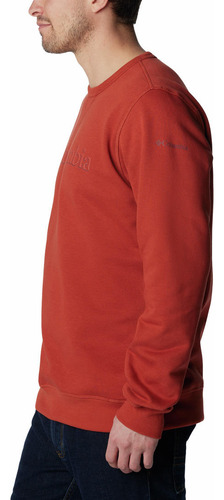 Poleron Columbia Hombre M Columbia Logo Naranja