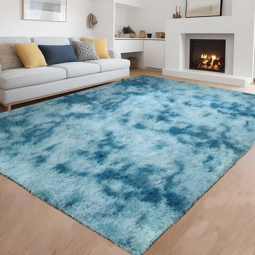 Alfombra Moderna Azul Para Decorar El Hogar, Sala De Estar, 