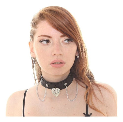 Collar Gargantilla Choker Urbano Corazon Y Cadena