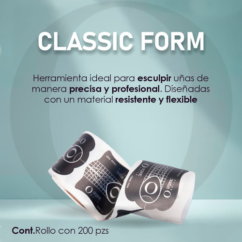 Formas Esculturales Uñas 200 Pzs Classic Form Organic Nails