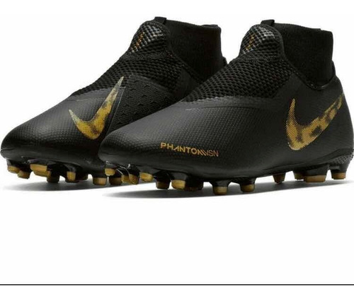 Tacos De Futbol Nike Phantom Vision Academy Negros 23.5cm | Mercado Libre