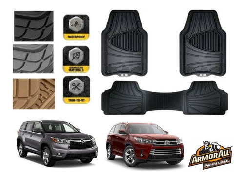 Tapetes Uso Rudo Toyota Highlander 2014 A 2022 Armor All