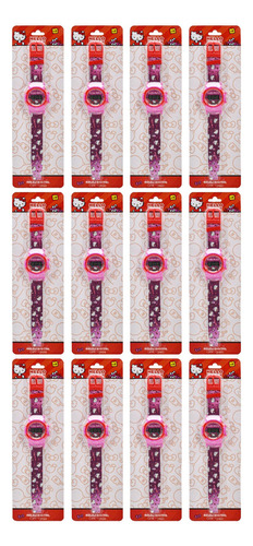 Reloj Digital Hello Kitty Manzanas Pack 12pz Bestway Color de la correa Rosa Color del bisel Rosa Color del fondo Rosa