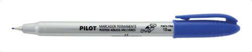 Marcador Permanente Cd/dvd Azul Pilot 1.0