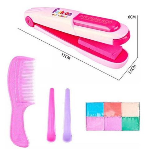 Mechas Coloridas Kit Menina Pinte Cabelo Make Infantil Linda