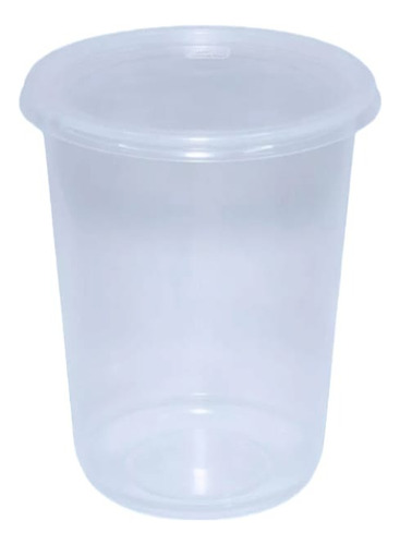 Pote / Envase Plástico 32 Oz - 1lt Con Tapa (25 Uds)