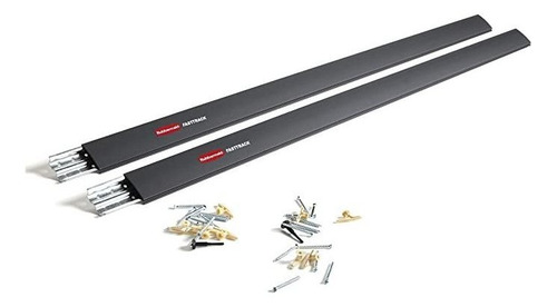 Rubbermaid Fasttrack Rail, Kit, Negro