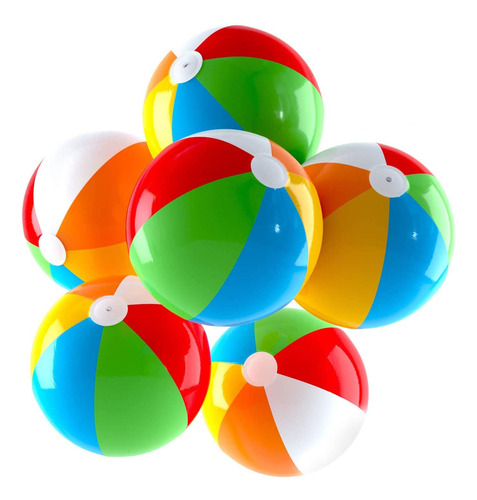 Pelotas De Playa Inflables Grandes De 61 Cm - Fiesta De