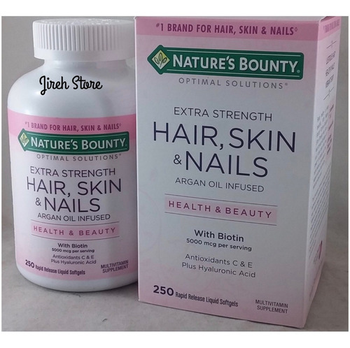 Hair Skin & Nails Biotina 5000mcg Nature´s Bounty X250 Capsu