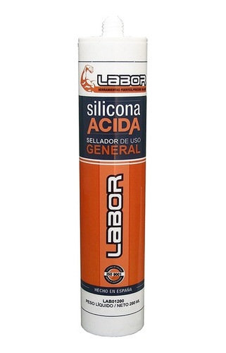 Sellador Silicona Universal 280ml Transparente Labor