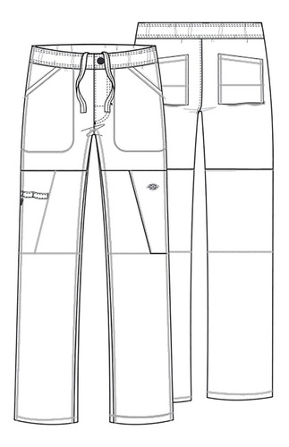 Imagen 4 de 4 de Dickies Dk110 Pantalón Dynamix Hombre Quirúrgico Clínico
