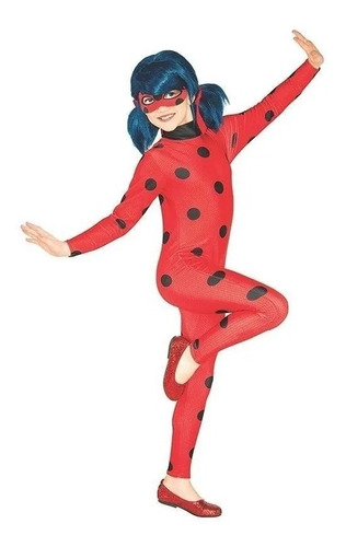 Disfraz Lady Bug Miraculous Con Antifaz Original