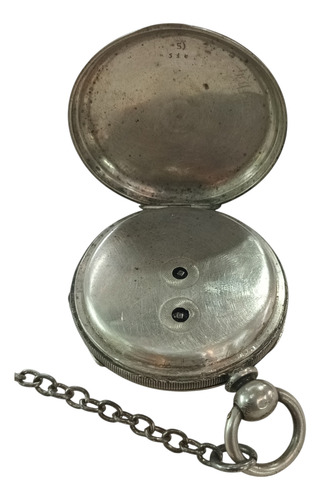 Reloj De Bolsillo De Plata Ingles A Llave. Cooper, London. (Usado)