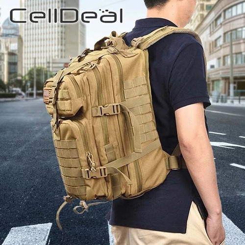 Mochila Táctica 50 Litros De Capacidad Con Sistema Molle