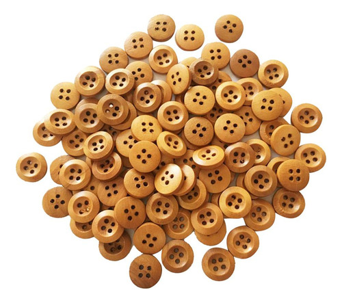 100 Piezas Botones De Madera Botones Artesanales Botones