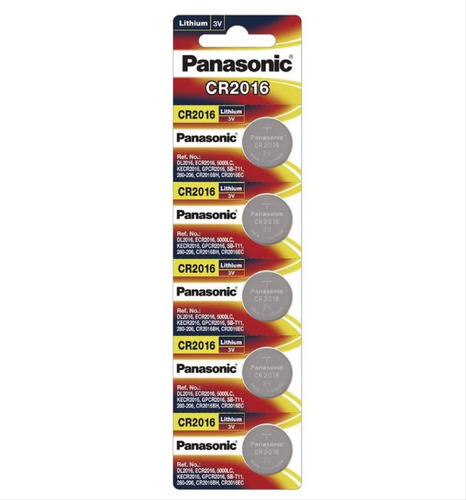 Bateria Panasonic Cr2016 Blister 5 Unidades