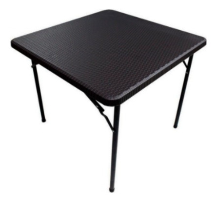 Mesa De Plástico Resistente 86cm Marrón Plegable Sh-r86 