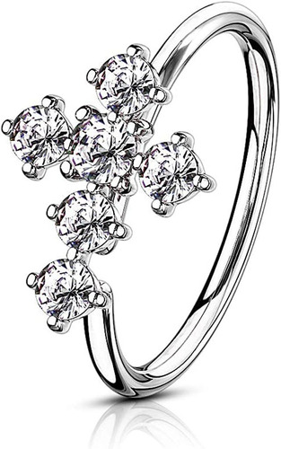 Covet Jewelry Cz - Anillos De Aro Con Cruz Y Nariz