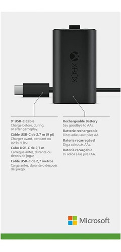 Imagen 3 de 4 de Kit Play & Charge Control Xbox Series S Usb-c